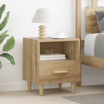 vidaXL Bedside Cabinet 2 pcs Artisan Oak 40 x 35 x 47 cm 1