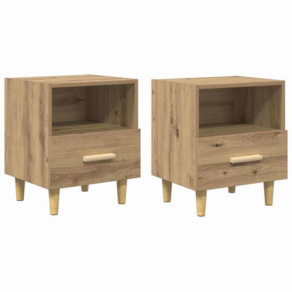 vidaXL Bedside Cabinet 2 pcs Artisan Oak 40 x 35 x 47 cm 2