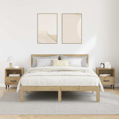vidaXL Bedside Cabinet 2 pcs Artisan Oak 40 x 35 x 47.5 cm 4