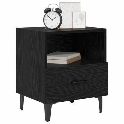 vidaXL Bedside Cabinet 2 pcs Black Oak 40 x 35 x 47.5 cm 3
