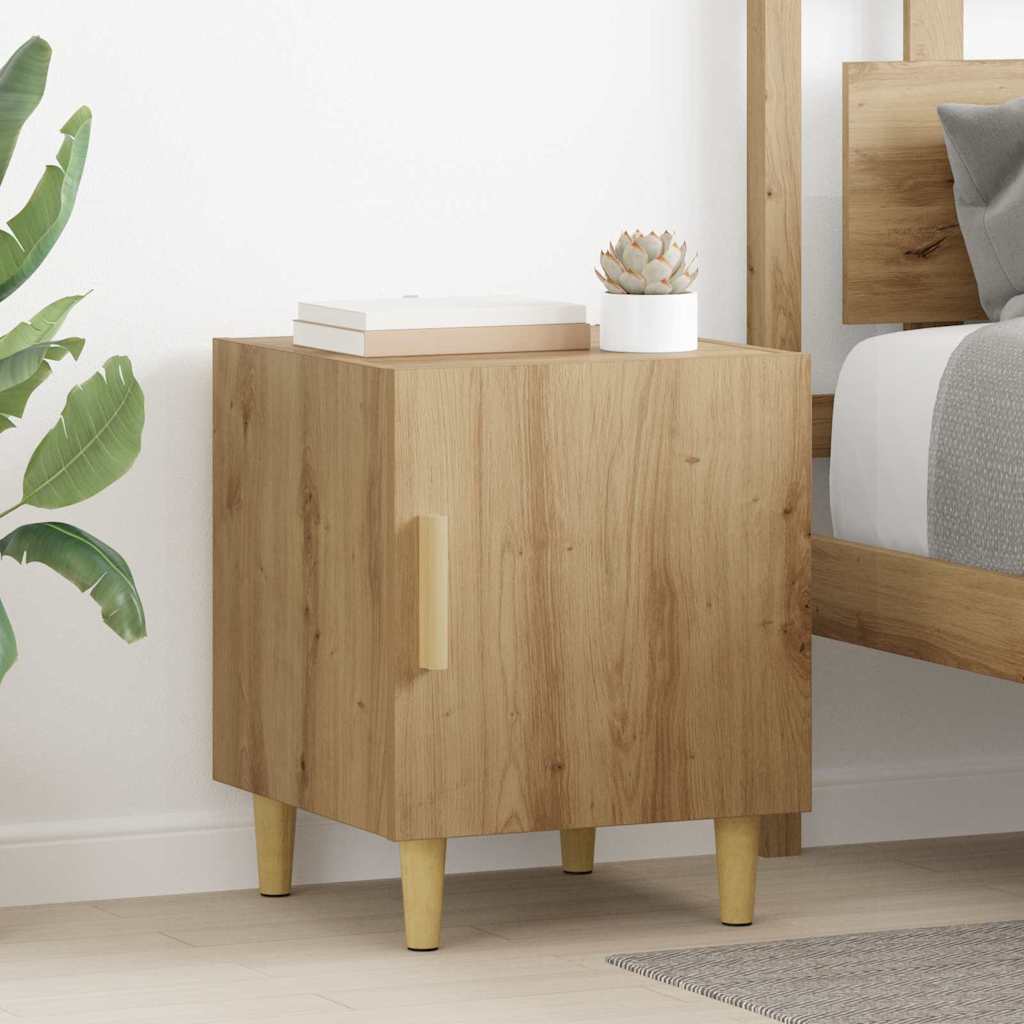 vidaXL Bedside Cabinet 2 pcs Artisan Oak 40 x 40 x 50 cm 1