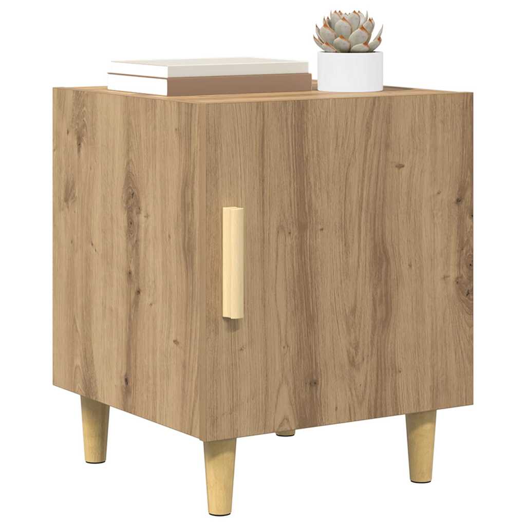 vidaXL Bedside Cabinet 2 pcs Artisan Oak 40 x 40 x 50 cm 3