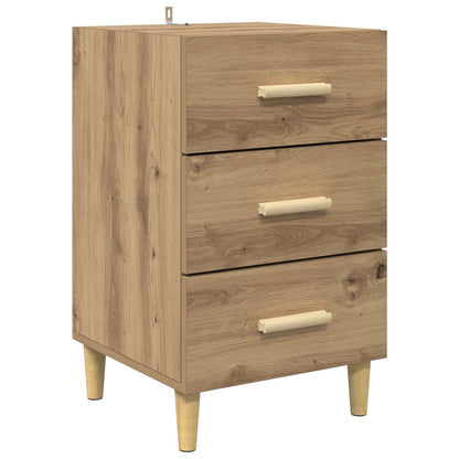 vidaXL Bedside Cabinet Artisan Oak 40 x 40 x 66 cm Engineered Wood 2