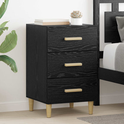 vidaXL Bedside Cabinet Black Oak 40 x 40 x 66 cm Engineered Wood 1