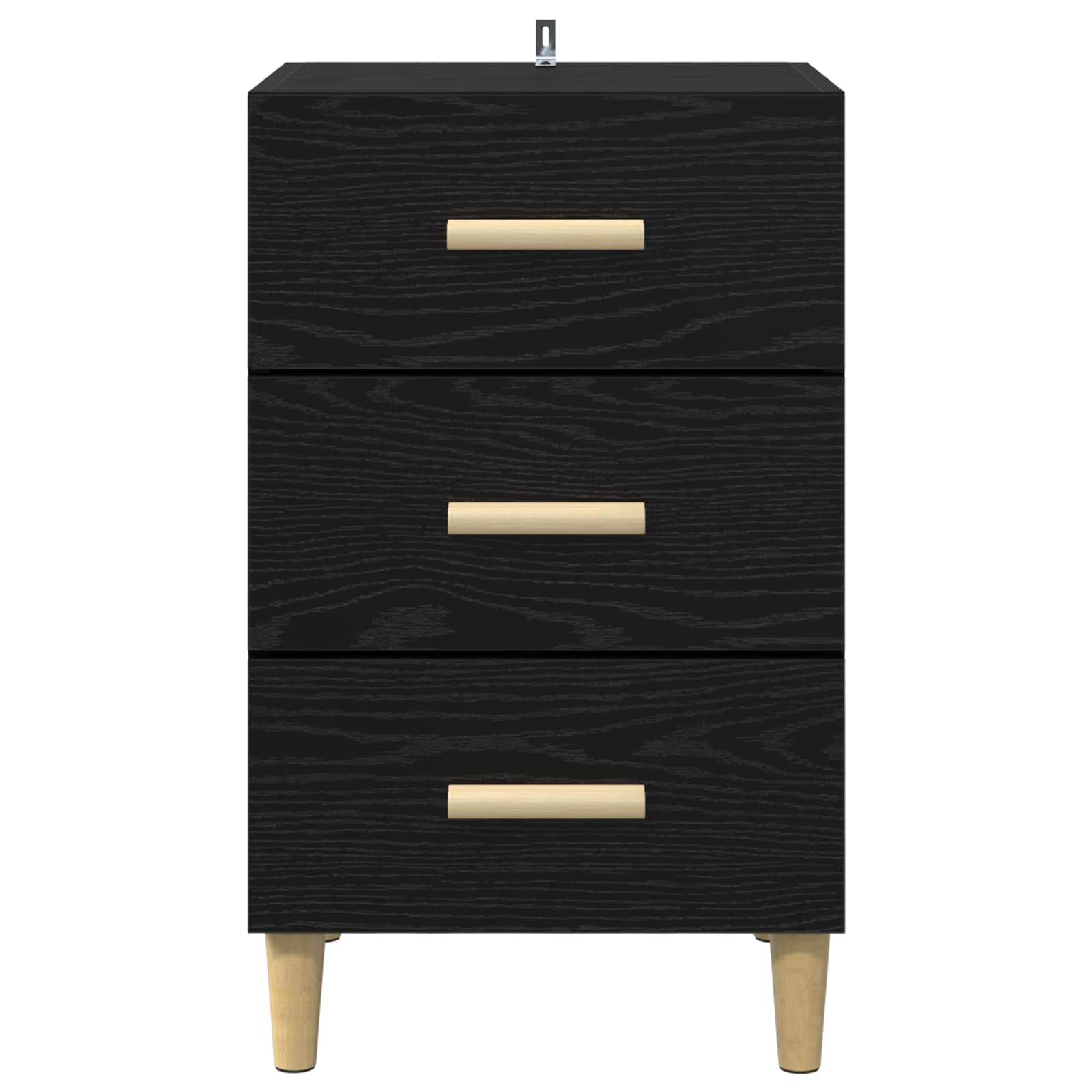 vidaXL Bedside Cabinet Black Oak 40 x 40 x 66 cm Engineered Wood 6