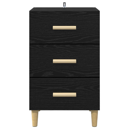 vidaXL Bedside Cabinet Black Oak 40 x 40 x 66 cm Engineered Wood 6
