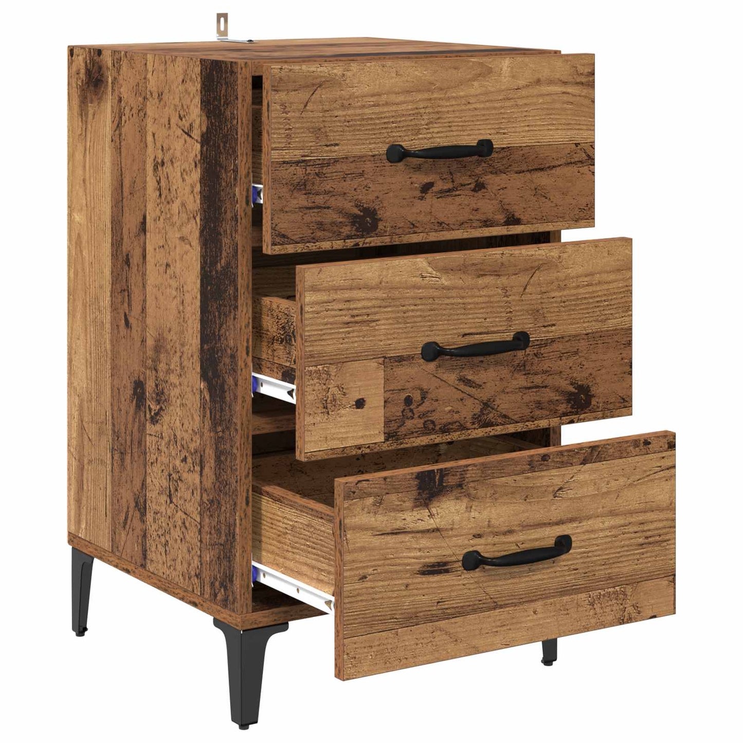 vidaXL Bedside Cabinet Old Wood 40 x 40.5 x 66 cm Engineered Wood 5