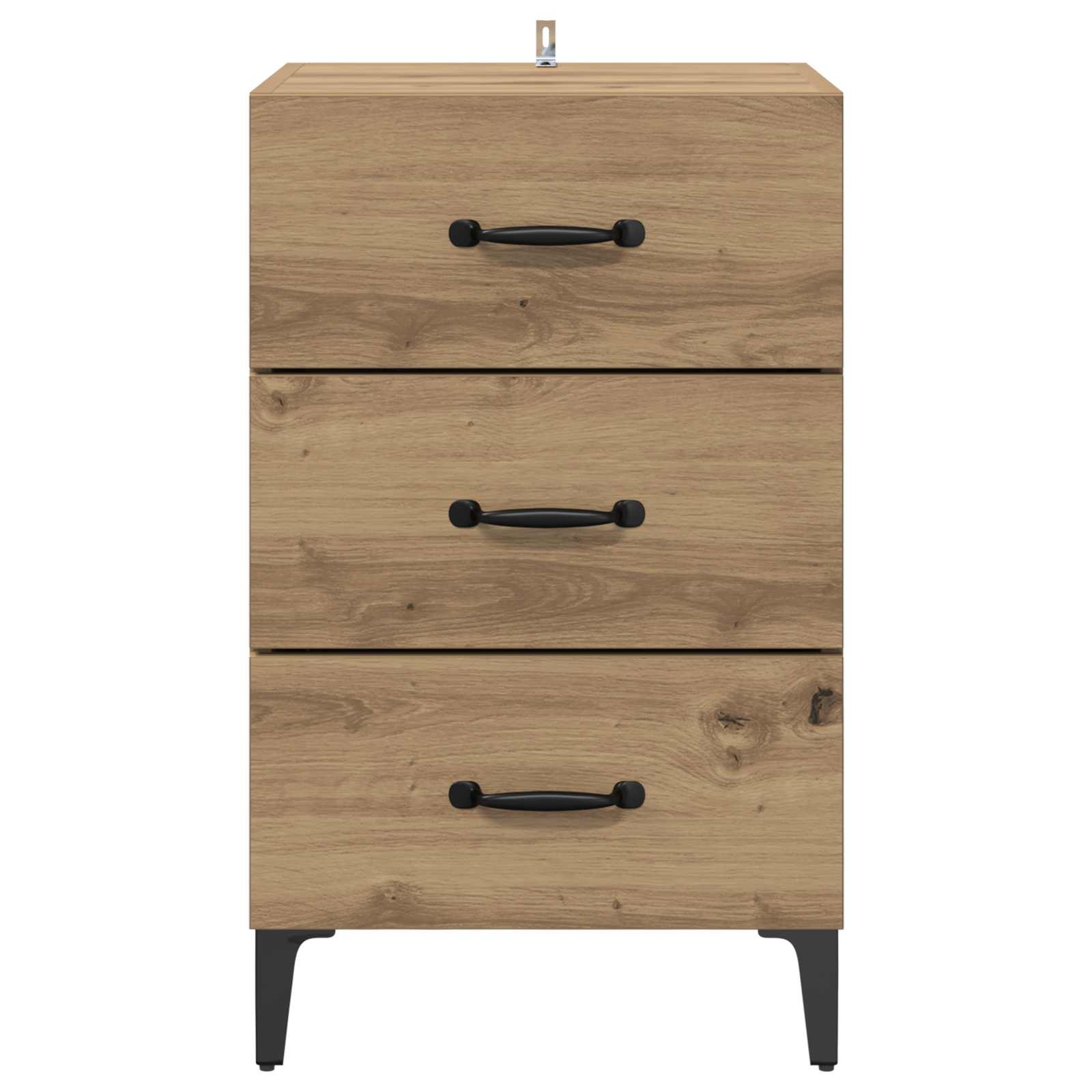 vidaXL Bedside Cabinet Artisan Oak 40 x 40.5 x 66 cm Engineered Wood 6