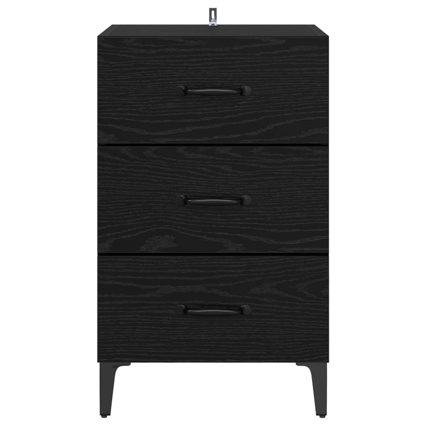 vidaXL Bedside Cabinet Black Oak 40 x 40.5 x 66 cm Engineered Wood 6