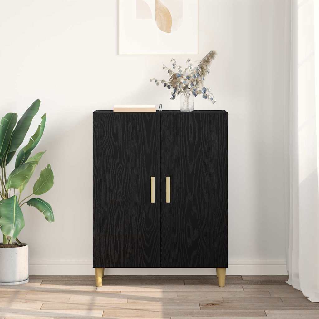 vidaXL Sideboard Black Oak 70 x 34 x 90 cm Engineered Wood 4