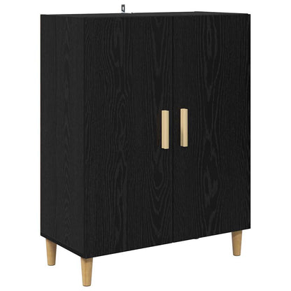 vidaXL Sideboard Black Oak 70 x 34 x 90 cm Engineered Wood 2