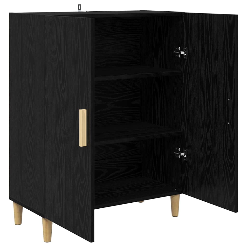 vidaXL Sideboard Black Oak 70 x 34 x 90 cm Engineered Wood 5