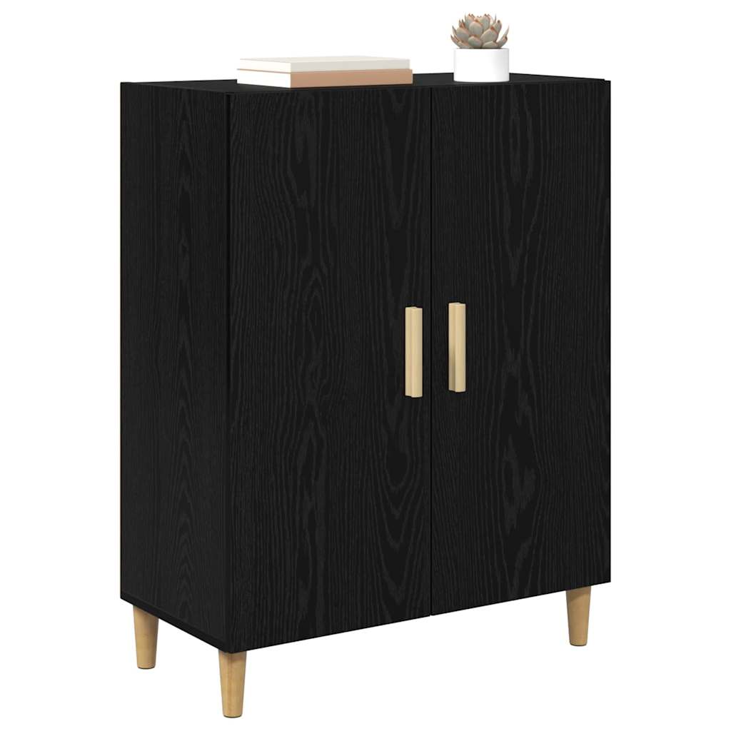 vidaXL Sideboard Black Oak 70 x 34 x 90 cm Engineered Wood 3