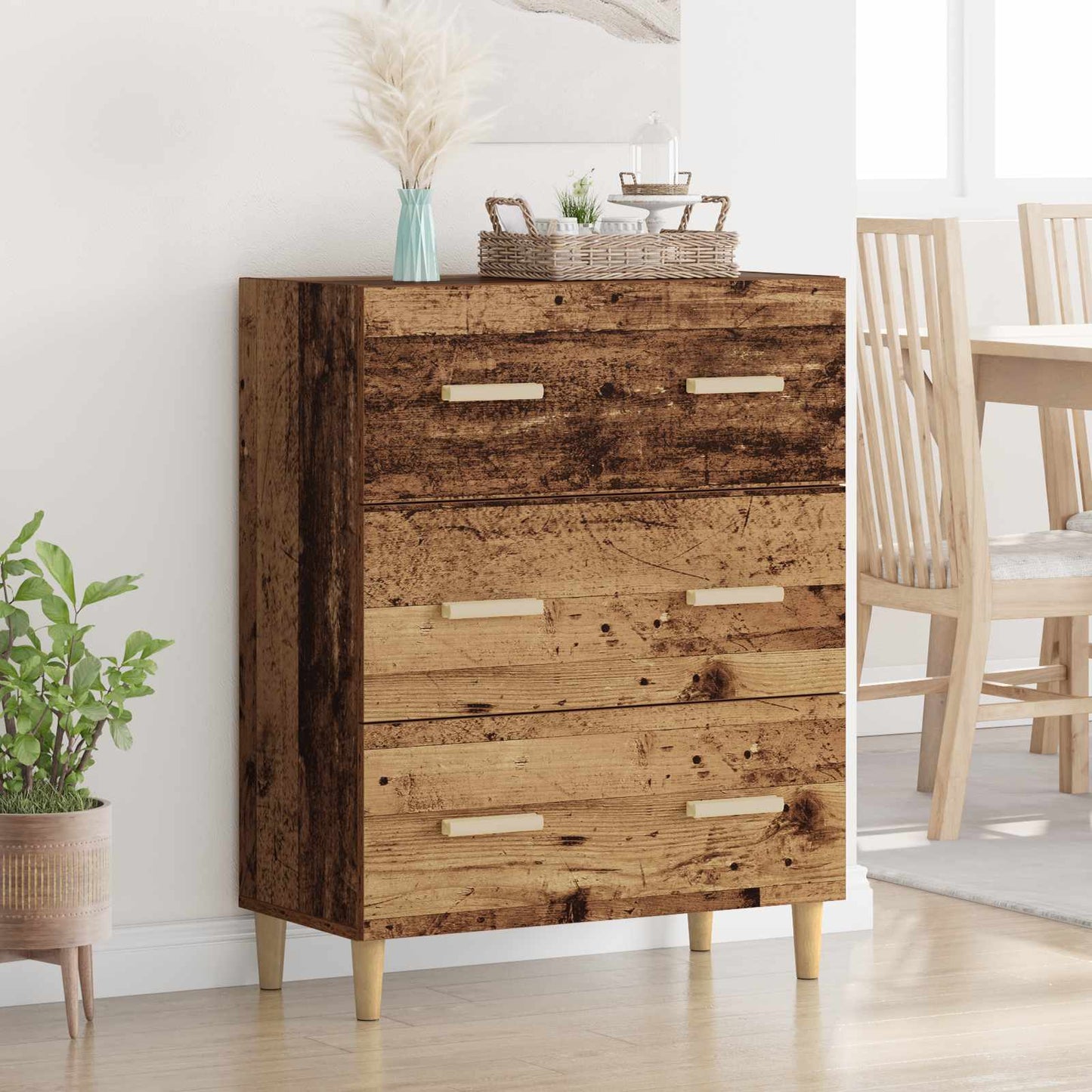 vidaXL Sideboard Old Wood 69.5 x 34 x 90 cm Engineered Wood 1