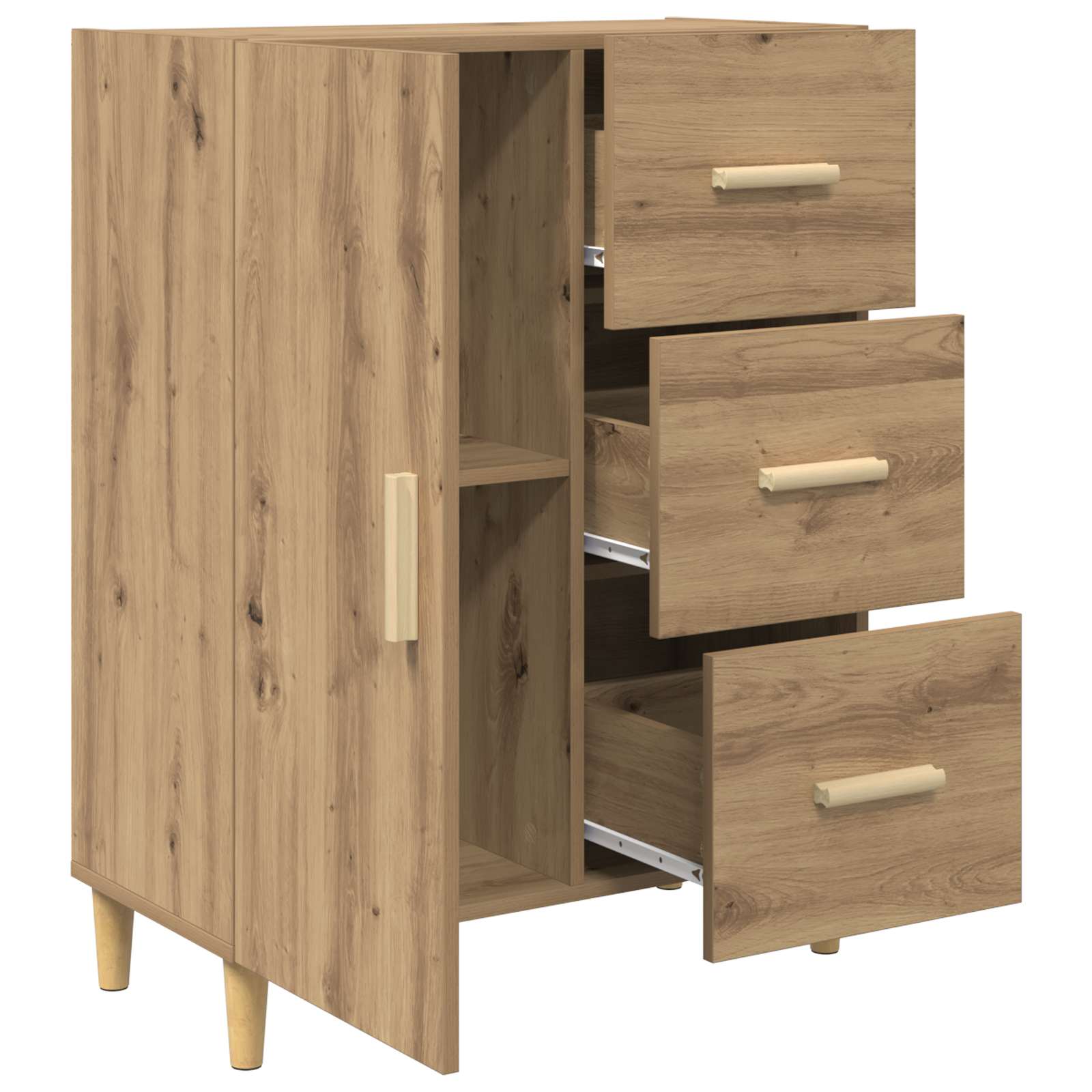 vidaXL Sideboard Artisan Oak 34 x 69.5 x 90 cm Engineered Wood 5