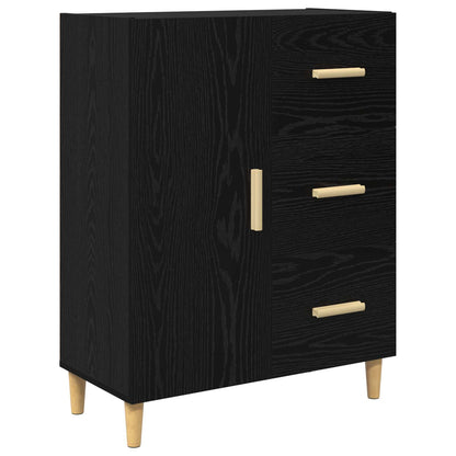 Sideboard 69,5x34x90 cm Engineered Wood Black oak