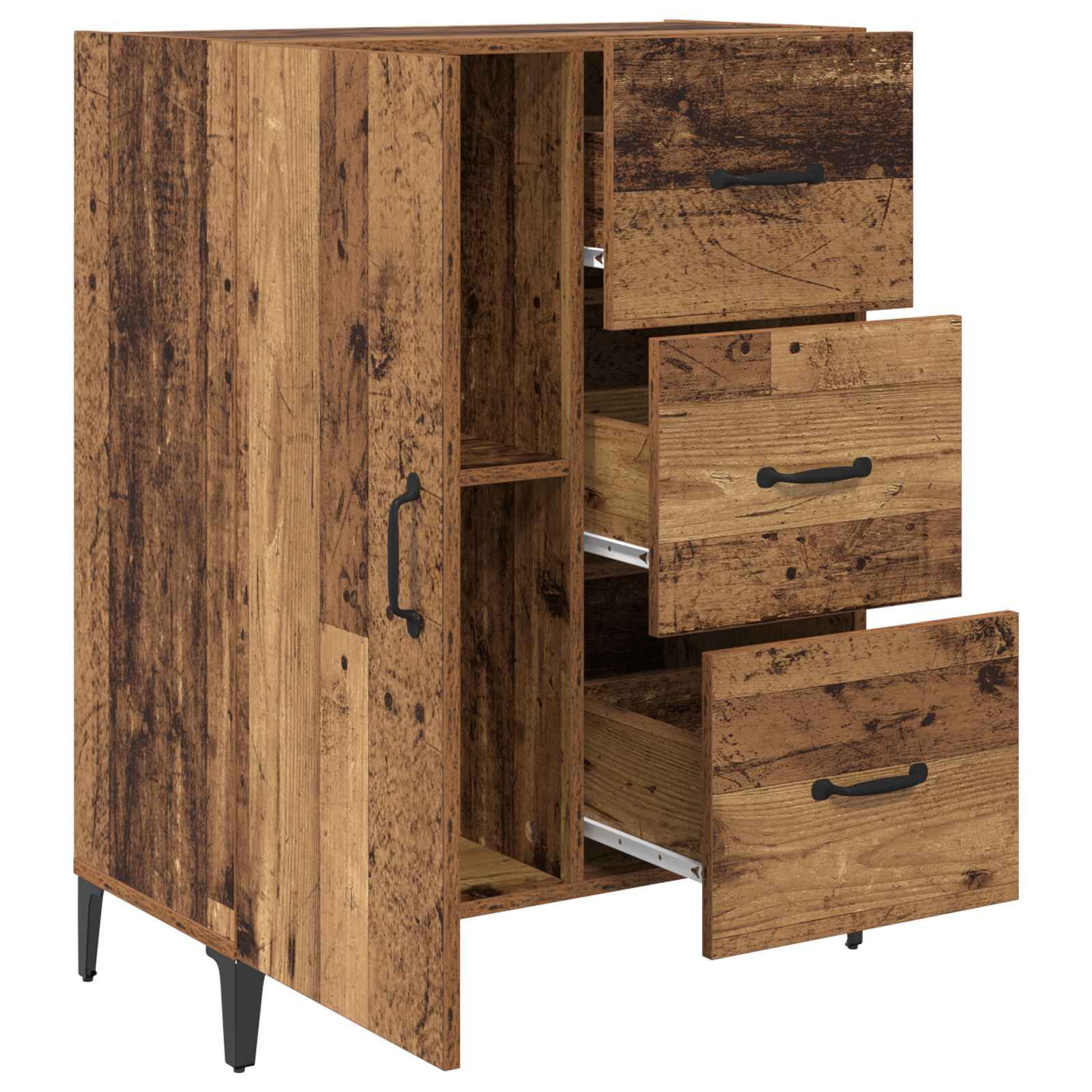 vidaXL Sideboard Old Wood 69.5 x 34 x 90 cm Engineered Wood 5