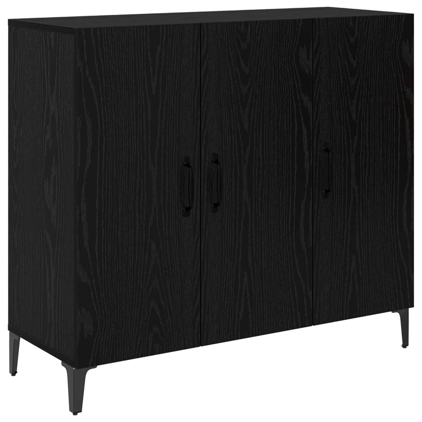 vidaXL Sideboard Black oak 34 x 90 x 80 cm Engineered Wood 2