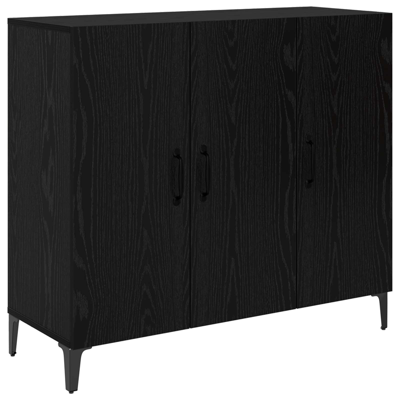 vidaXL Sideboard Black oak 34 x 90 x 80 cm Engineered Wood 2