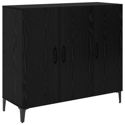 vidaXL Sideboard Black oak 34 x 90 x 80 cm Engineered Wood 2