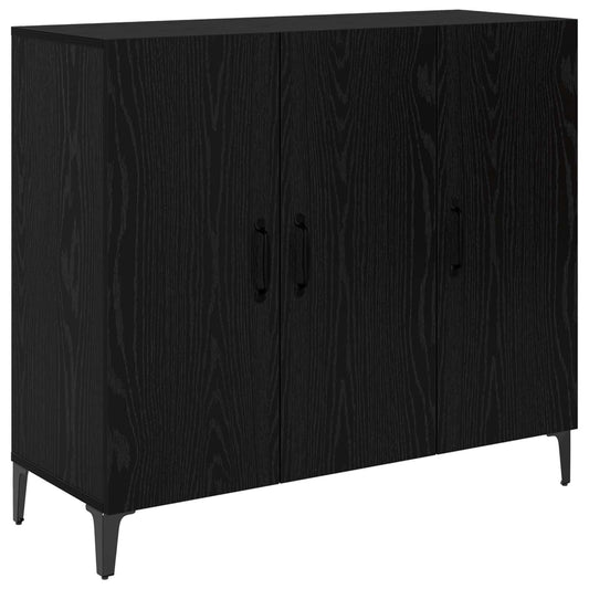 vidaXL Sideboard Black oak 34 x 90 x 80 cm Engineered Wood 2