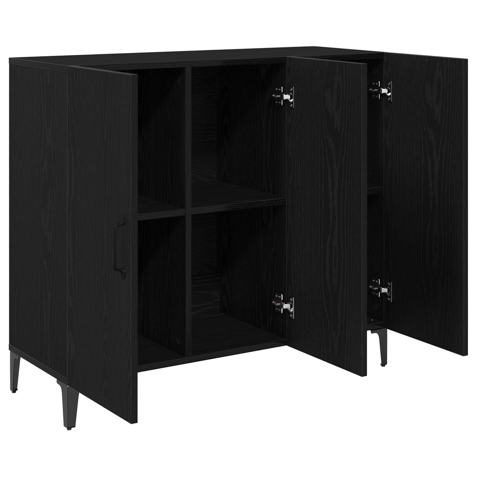 vidaXL Sideboard Black oak 34 x 90 x 80 cm Engineered Wood 5