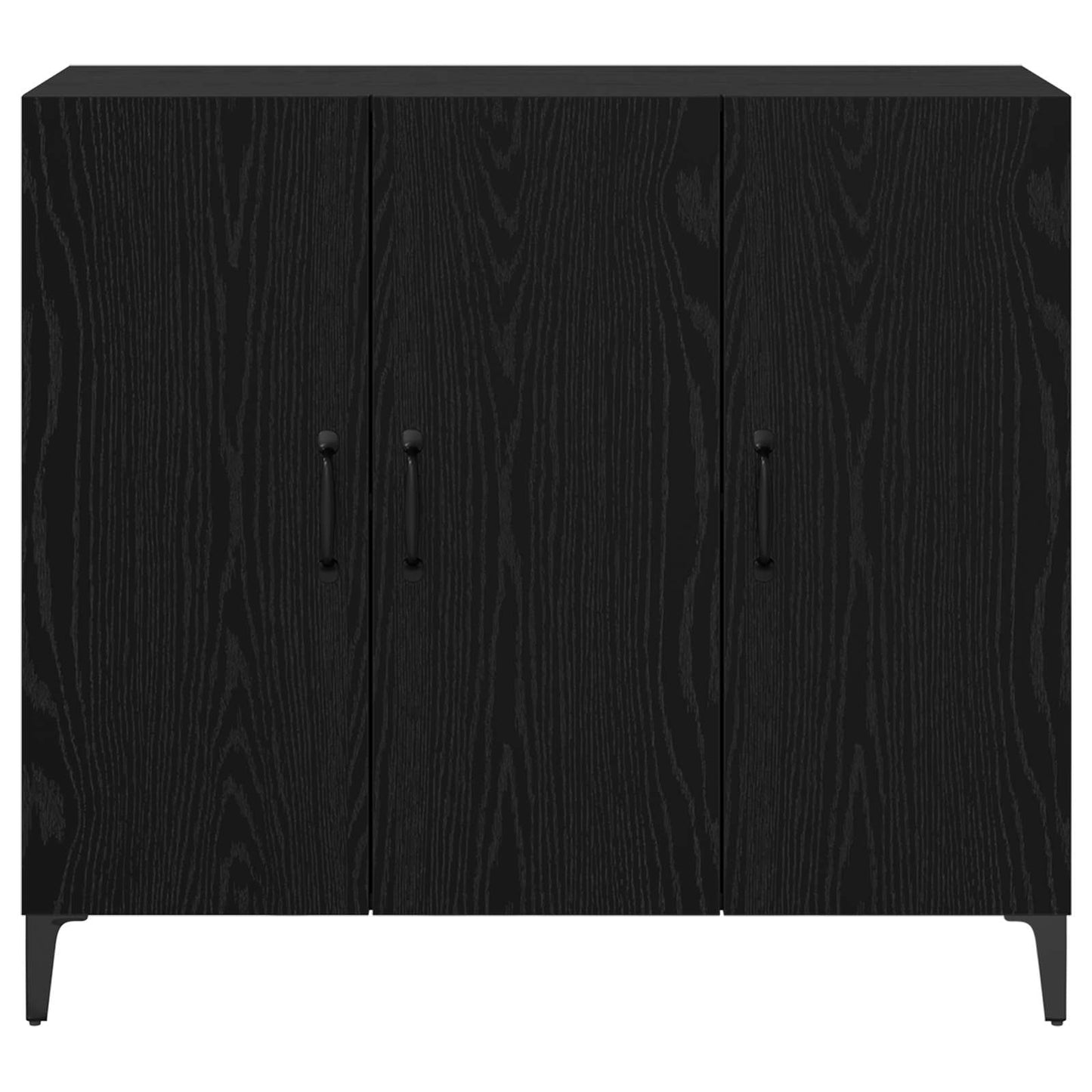vidaXL Sideboard Black oak 34 x 90 x 80 cm Engineered Wood 6