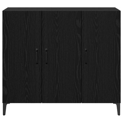 vidaXL Sideboard Black oak 34 x 90 x 80 cm Engineered Wood 6