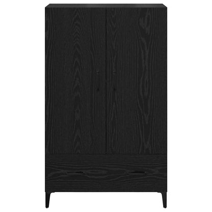 vidaXL Highboard Black Oak 70 x 31 x 115 cm Engineered Wood and Iron 6