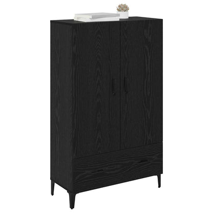 vidaXL Highboard Black Oak 70 x 31 x 115 cm Engineered Wood and Iron 3