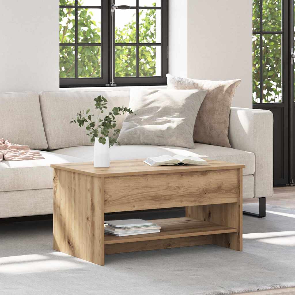 vidaXL Coffee Table Artisan Oak 80 x 50.5 x 41.5 cm Engineered Wood 1