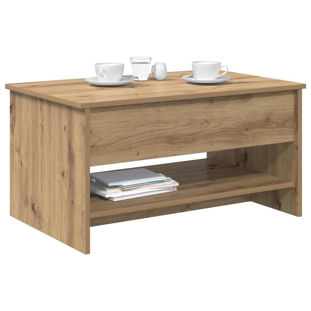 vidaXL Coffee Table Artisan Oak 80 x 50.5 x 41.5 cm Engineered Wood 3
