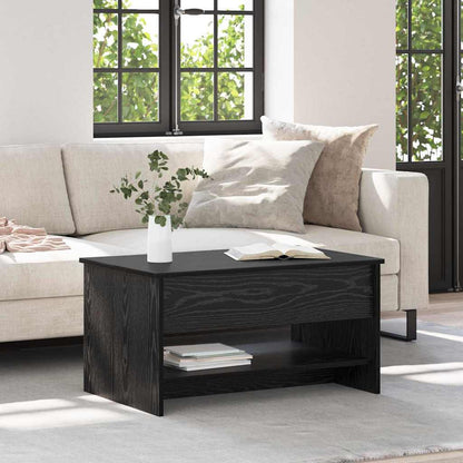 vidaXL Coffee Table Black Oak 80 x 50.5 x 41.5 cm Engineered Wood 1