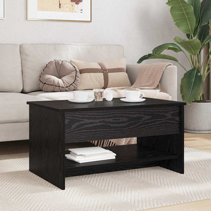 vidaXL Coffee Table Black Oak 80 x 50.5 x 41.5 cm Engineered Wood 4