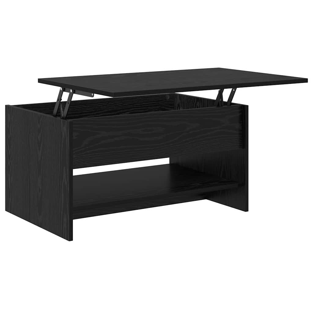 vidaXL Coffee Table Black Oak 80 x 50.5 x 41.5 cm Engineered Wood 5