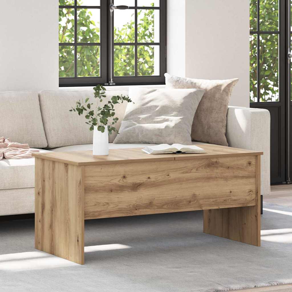 vidaXL Coffee Table Artisan Oak 102 x 50.5 x 46.5 cm Engineered Wood 1