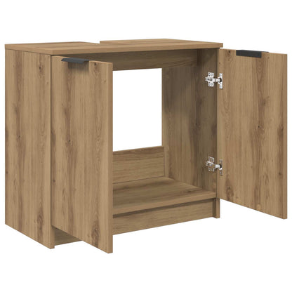 vidaXL Bathroom Cabinet Artisan Oak 64.5 x 33.5 x 59 cm 5