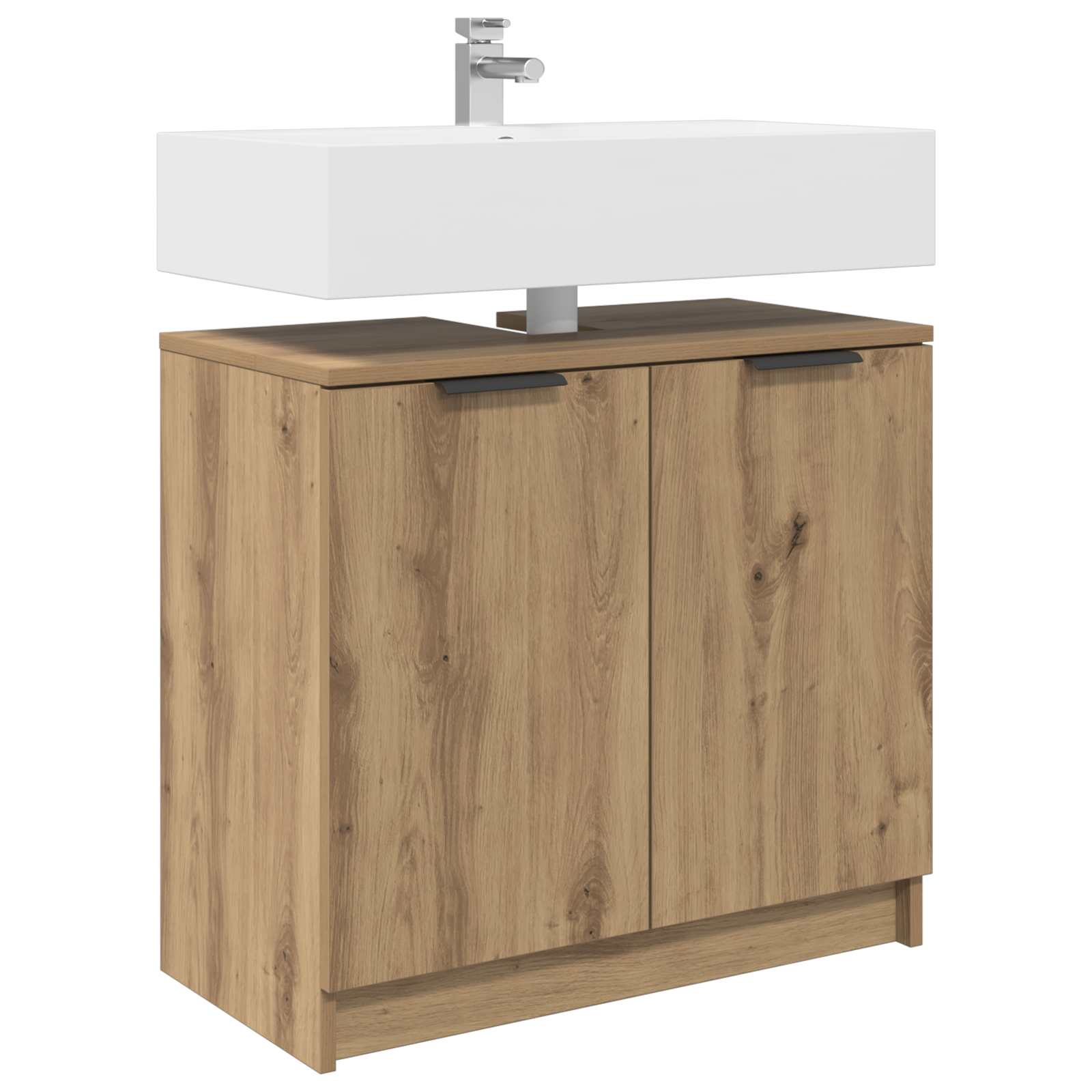 vidaXL Bathroom Cabinet Artisan Oak 64.5 x 33.5 x 59 cm 3