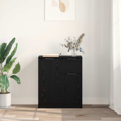 vidaXL Sideboard Black Oak 60 x 30 x 70 cm Engineered Wood 4