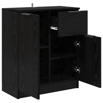vidaXL Sideboard Black Oak 60 x 30 x 70 cm Engineered Wood 5