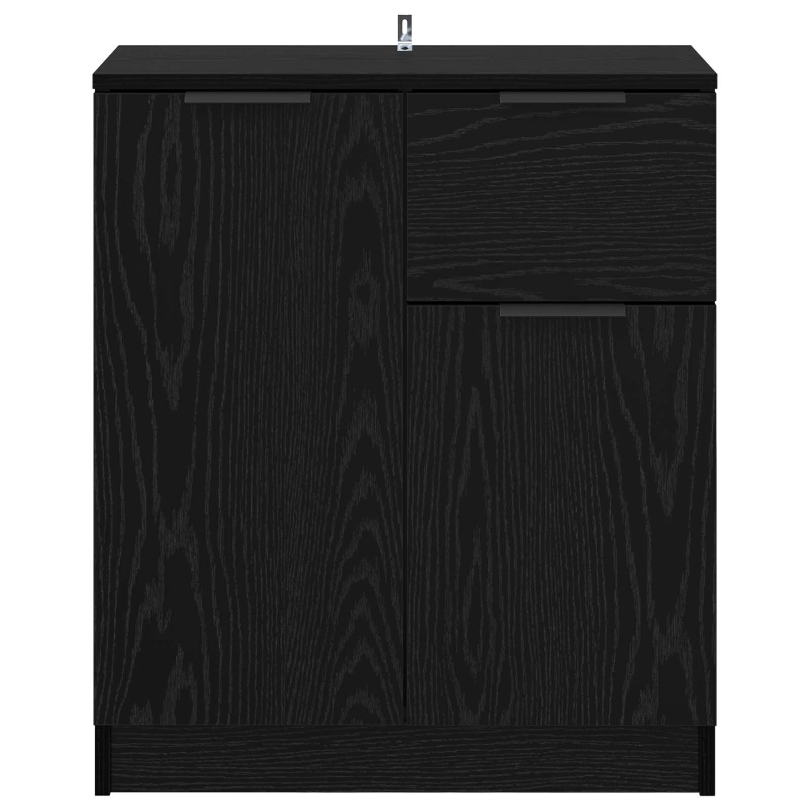 vidaXL Sideboard Black Oak 60 x 30 x 70 cm Engineered Wood 6