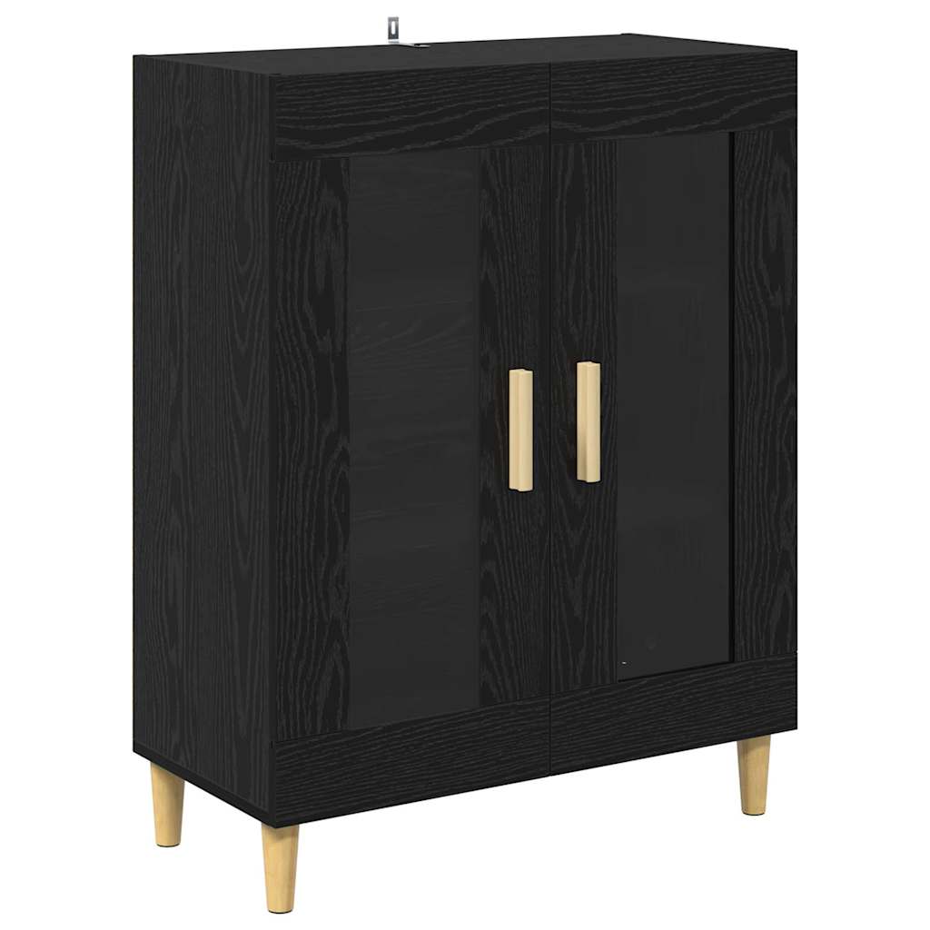 vidaXL Sideboard Black Oak 69.5 x 34 x 90 cm Engineered Wood 2