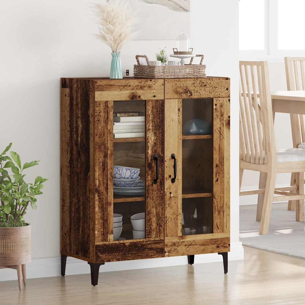 vidaXL Sideboard Old Wood 69.5 x 34 x 90 cm Engineered Wood and Iron 1