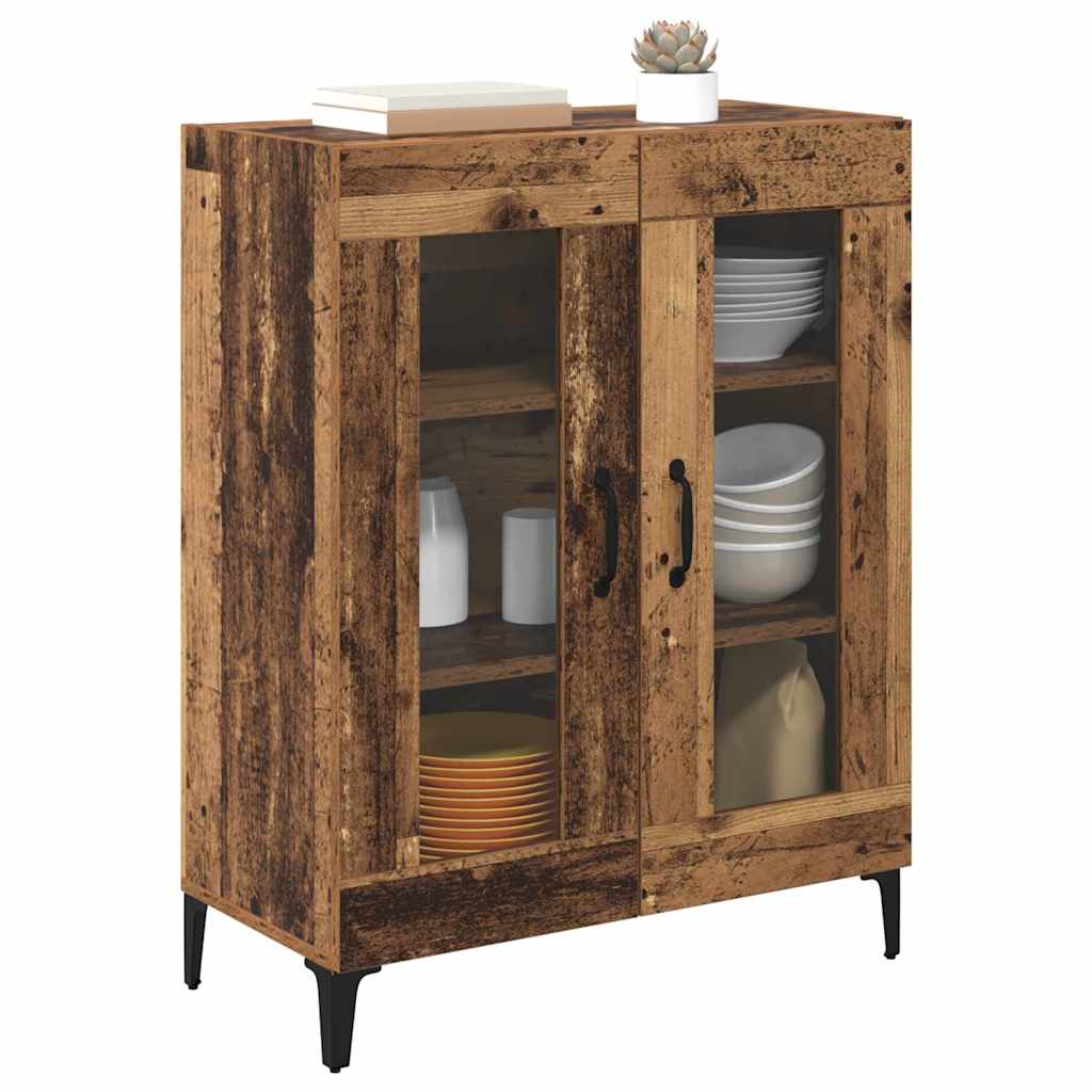 vidaXL Sideboard Old Wood 69.5 x 34 x 90 cm Engineered Wood and Iron 3