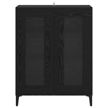 vidaXL Sideboard Black Oak 69.5 x 34 x 90 cm Engineered Wood and Iron 6