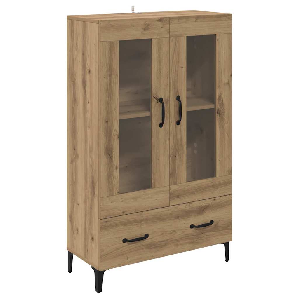 vidaXL Highboard Artisan Oak 70 x 31 x 115 cm Engineered Wood and Iron 2