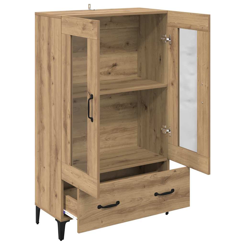vidaXL Highboard Artisan Oak 70 x 31 x 115 cm Engineered Wood and Iron 5