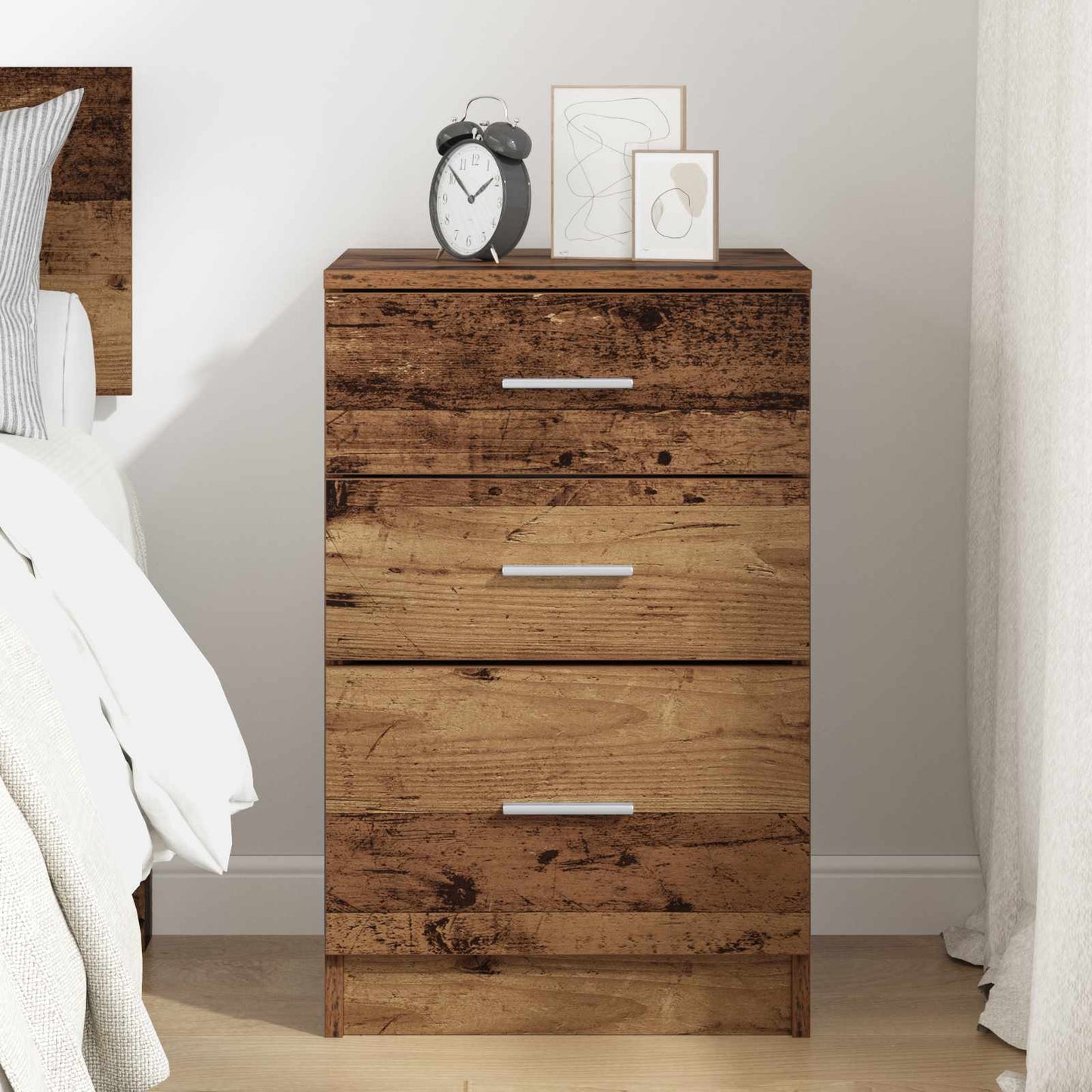 vidaXL Bedside Cabinet Old Wood 40 x 40 x 63 cm Engineered Wood 4