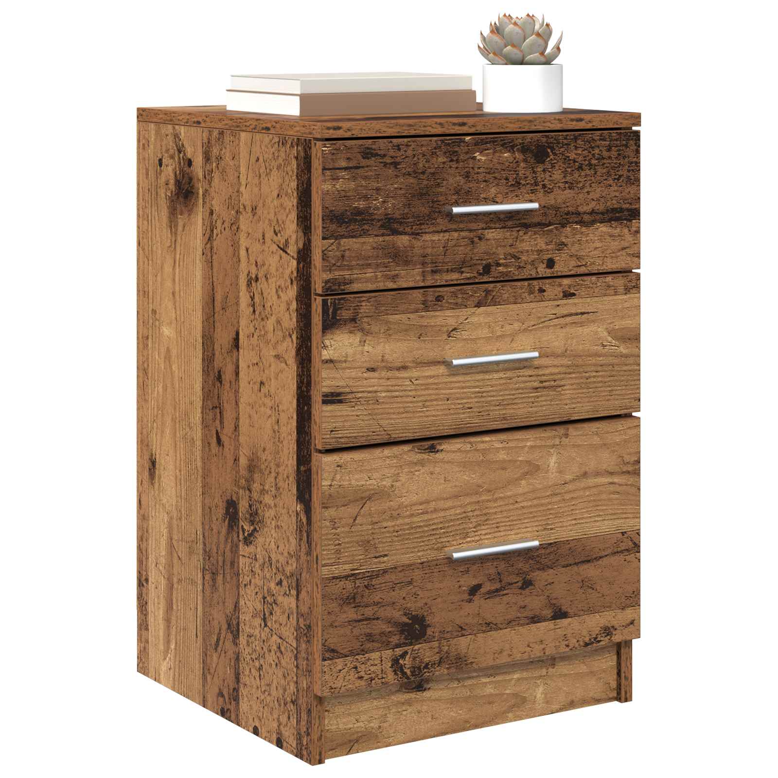 vidaXL Bedside Cabinet Old Wood 40 x 40 x 63 cm Engineered Wood 3