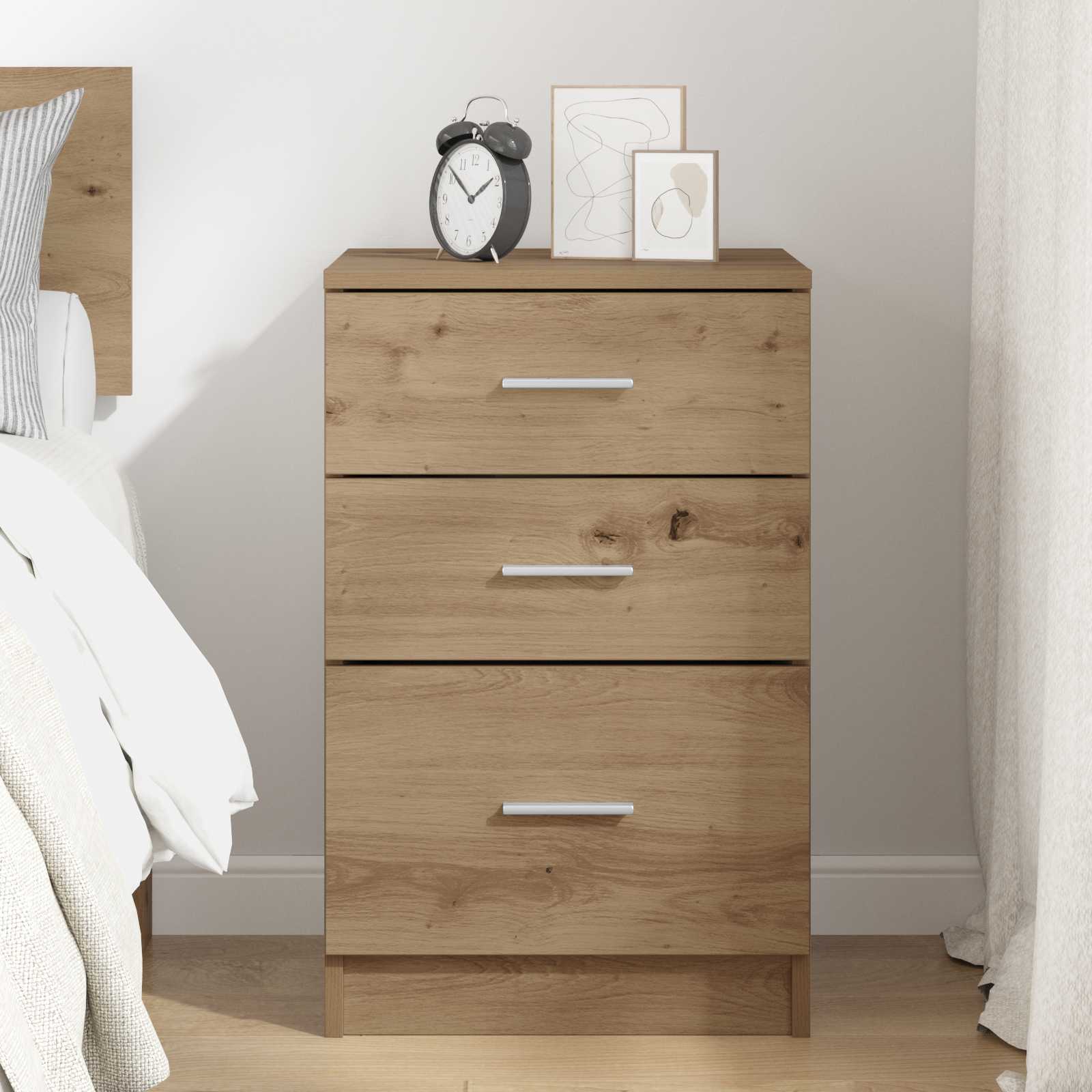 vidaXL Bedside Cabinet Artisan Oak 40 x 40 x 63 cm Engineered Wood 4